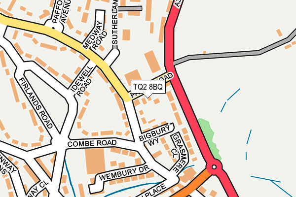 TQ2 8BQ map - OS OpenMap – Local (Ordnance Survey) TQ2 8BQ map - OS OpenMap – Local (Ordnance Survey)