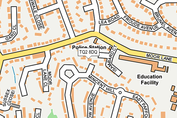 TQ2 8DQ map - OS OpenMap – Local (Ordnance Survey) TQ2 8DQ map - OS OpenMap – Local (Ordnance Survey)