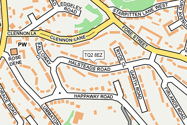 TQ2 8EZ map - OS OpenMap – Local (Ordnance Survey)