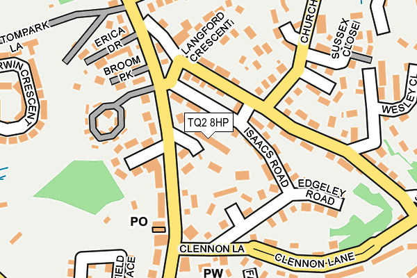 TQ2 8HP map - OS OpenMap – Local (Ordnance Survey) TQ2 8HP map - OS OpenMap – Local (Ordnance Survey)