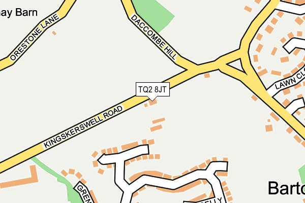 TQ2 8JT map - OS OpenMap – Local (Ordnance Survey) TQ2 8JT map - OS OpenMap – Local (Ordnance Survey)
