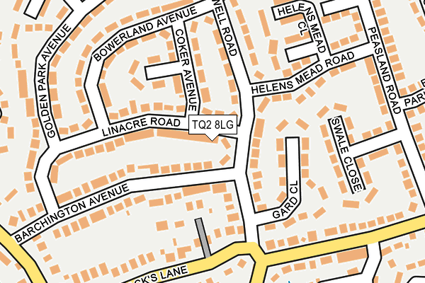 TQ2 8LG map - OS OpenMap – Local (Ordnance Survey) TQ2 8LG map - OS OpenMap – Local (Ordnance Survey)