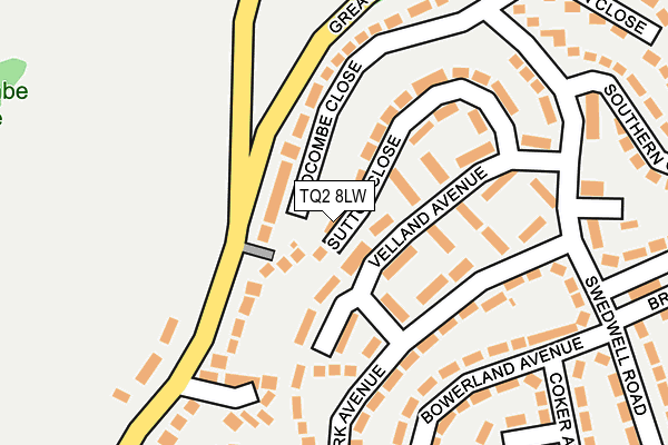 TQ2 8LW map - OS OpenMap – Local (Ordnance Survey) TQ2 8LW map - OS OpenMap – Local (Ordnance Survey)