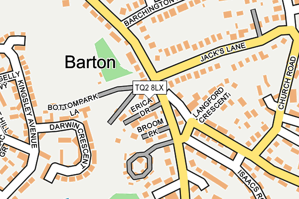 TQ2 8LX map - OS OpenMap – Local (Ordnance Survey) TQ2 8LX map - OS OpenMap – Local (Ordnance Survey)