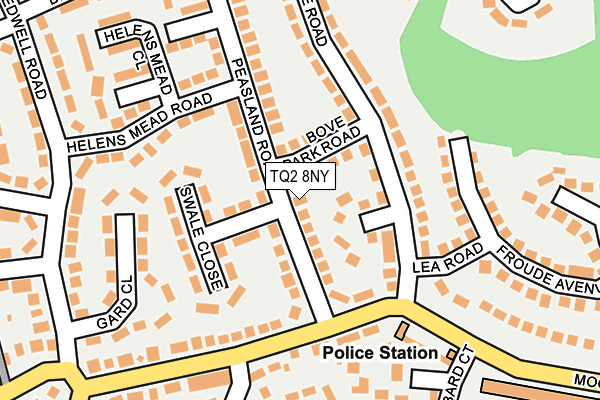 TQ2 8NY map - OS OpenMap – Local (Ordnance Survey) TQ2 8NY map - OS OpenMap – Local (Ordnance Survey)