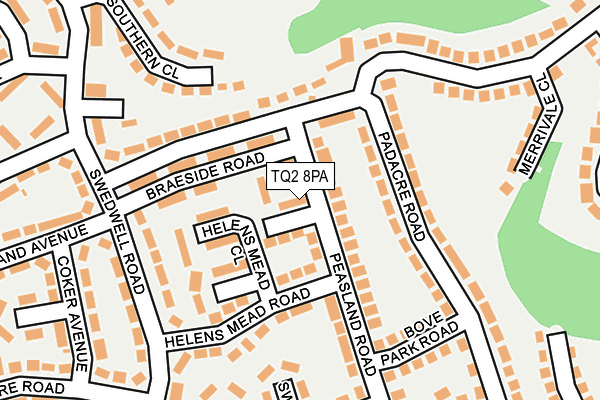 TQ2 8PA map - OS OpenMap – Local (Ordnance Survey) TQ2 8PA map - OS OpenMap – Local (Ordnance Survey)
