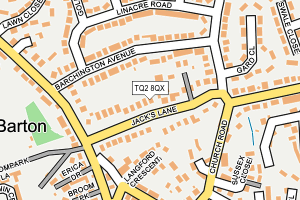 TQ2 8QX map - OS OpenMap – Local (Ordnance Survey) TQ2 8QX map - OS OpenMap – Local (Ordnance Survey)