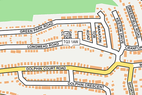 TQ3 1AW map - OS OpenMap – Local (Ordnance Survey) TQ3 1AW map - OS OpenMap – Local (Ordnance Survey)