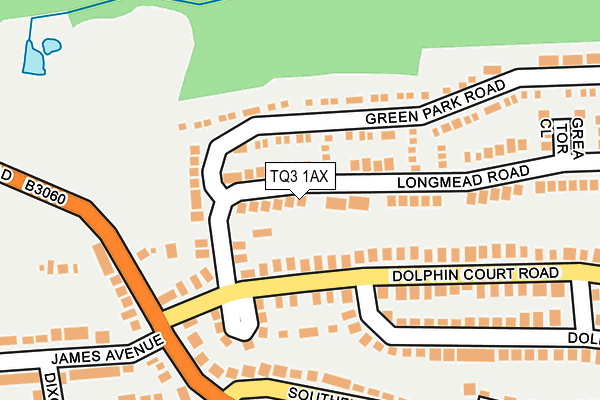 TQ3 1AX map - OS OpenMap – Local (Ordnance Survey) TQ3 1AX map - OS OpenMap – Local (Ordnance Survey)