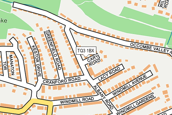 TQ3 1BX map - OS OpenMap – Local (Ordnance Survey) TQ3 1BX map - OS OpenMap – Local (Ordnance Survey)