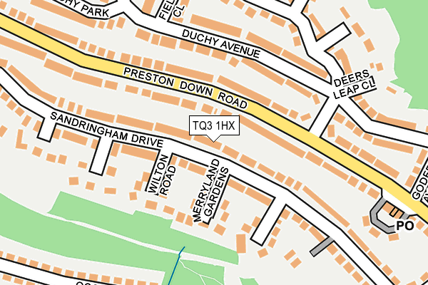 TQ3 1HX map - OS OpenMap – Local (Ordnance Survey) TQ3 1HX map - OS OpenMap – Local (Ordnance Survey)