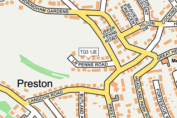 TQ3 1JE map - OS OpenMap – Local (Ordnance Survey) TQ3 1JE map - OS OpenMap – Local (Ordnance Survey)