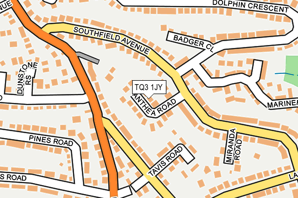 TQ3 1JY map - OS OpenMap – Local (Ordnance Survey) TQ3 1JY map - OS OpenMap – Local (Ordnance Survey)