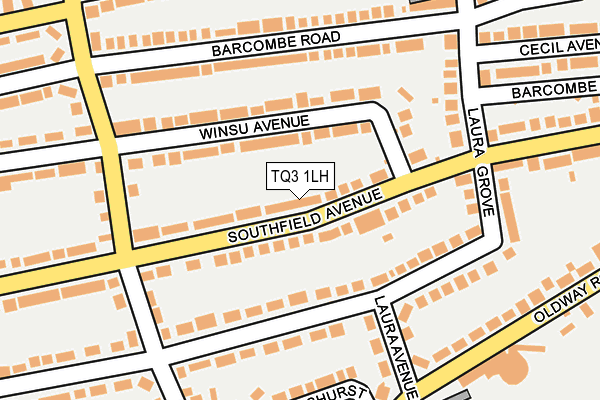 TQ3 1LH map - OS OpenMap – Local (Ordnance Survey) TQ3 1LH map - OS OpenMap – Local (Ordnance Survey)