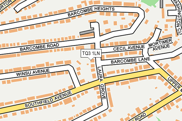 TQ3 1LN map - OS OpenMap – Local (Ordnance Survey) TQ3 1LN map - OS OpenMap – Local (Ordnance Survey)