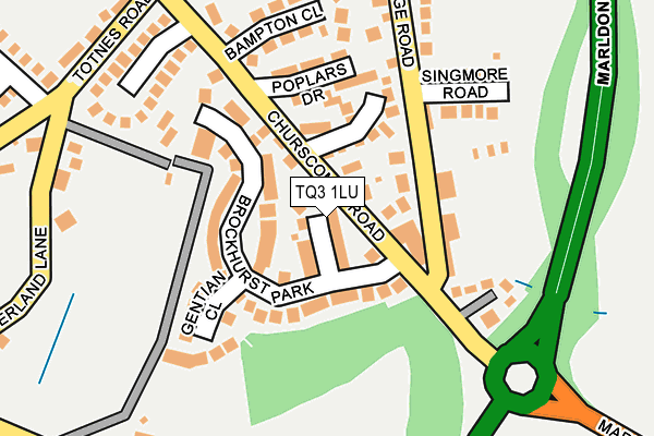TQ3 1LU map - OS OpenMap – Local (Ordnance Survey) TQ3 1LU map - OS OpenMap – Local (Ordnance Survey)