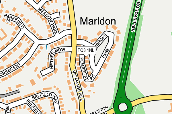 TQ3 1NL map - OS OpenMap – Local (Ordnance Survey) TQ3 1NL map - OS OpenMap – Local (Ordnance Survey)