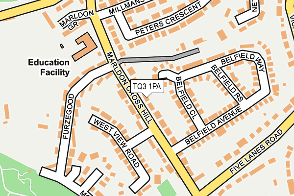 TQ3 1PA map - OS OpenMap – Local (Ordnance Survey) TQ3 1PA map - OS OpenMap – Local (Ordnance Survey)