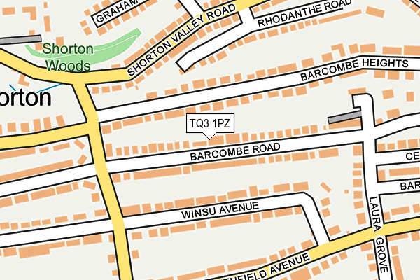 TQ3 1PZ map - OS OpenMap – Local (Ordnance Survey) TQ3 1PZ map - OS OpenMap – Local (Ordnance Survey)