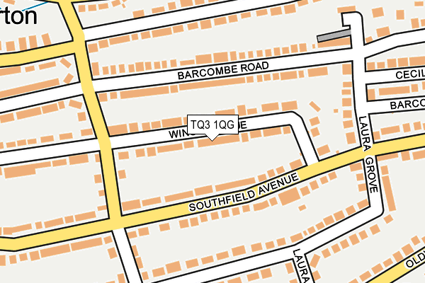 TQ3 1QG map - OS OpenMap – Local (Ordnance Survey)