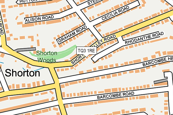TQ3 1RE map - OS OpenMap – Local (Ordnance Survey)