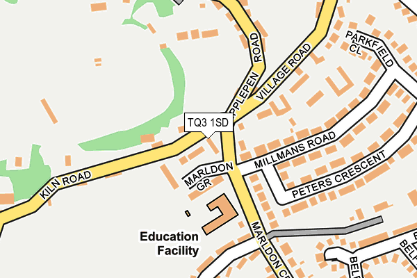 TQ3 1SD map - OS OpenMap – Local (Ordnance Survey) TQ3 1SD map - OS OpenMap – Local (Ordnance Survey)