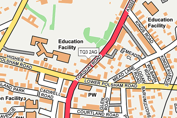 TQ3 2AG map - OS OpenMap – Local (Ordnance Survey) TQ3 2AG map - OS OpenMap – Local (Ordnance Survey)
