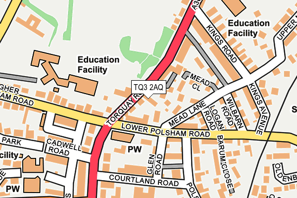 TQ3 2AQ map - OS OpenMap – Local (Ordnance Survey) TQ3 2AQ map - OS OpenMap – Local (Ordnance Survey)