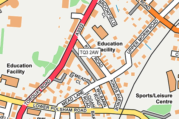TQ3 2AW map - OS OpenMap – Local (Ordnance Survey) TQ3 2AW map - OS OpenMap – Local (Ordnance Survey)