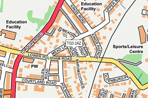 TQ3 2AZ map - OS OpenMap – Local (Ordnance Survey) TQ3 2AZ map - OS OpenMap – Local (Ordnance Survey)
