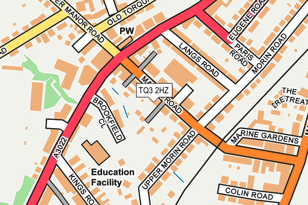 TQ3 2HZ map - OS OpenMap – Local (Ordnance Survey) TQ3 2HZ map - OS OpenMap – Local (Ordnance Survey)
