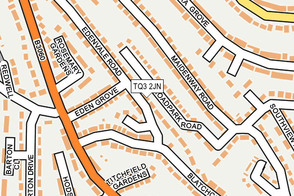 TQ3 2JN map - OS OpenMap – Local (Ordnance Survey) TQ3 2JN map - OS OpenMap – Local (Ordnance Survey)