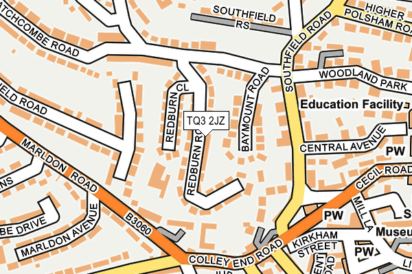TQ3 2JZ map - OS OpenMap – Local (Ordnance Survey)