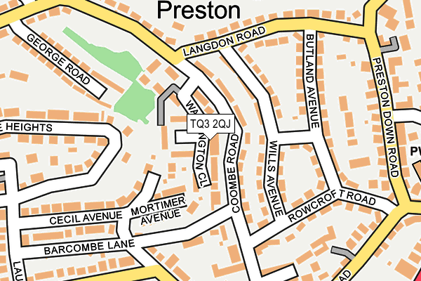 TQ3 2QJ map - OS OpenMap – Local (Ordnance Survey)