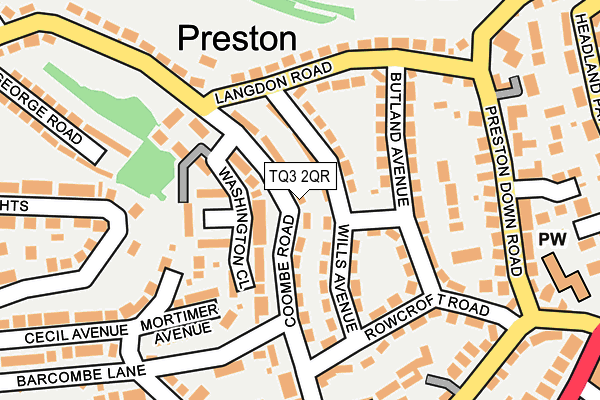 TQ3 2QR map - OS OpenMap – Local (Ordnance Survey) TQ3 2QR map - OS OpenMap – Local (Ordnance Survey)