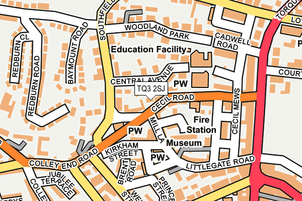 TQ3 2SJ map - OS OpenMap – Local (Ordnance Survey)