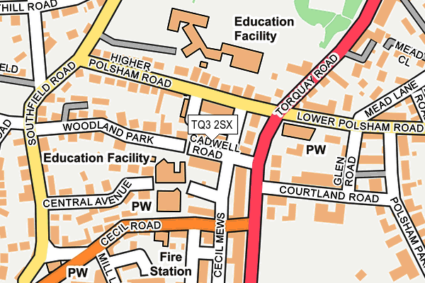 TQ3 2SX map - OS OpenMap – Local (Ordnance Survey) TQ3 2SX map - OS OpenMap – Local (Ordnance Survey)