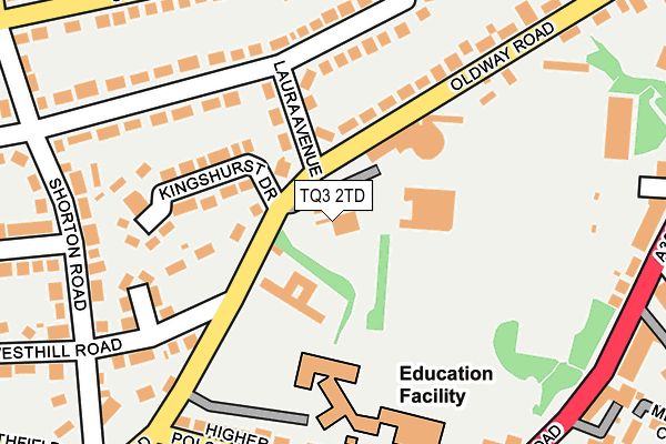 TQ3 2TD map - OS OpenMap – Local (Ordnance Survey) TQ3 2TD map - OS OpenMap – Local (Ordnance Survey)