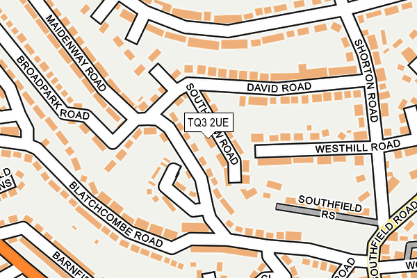 TQ3 2UE map - OS OpenMap – Local (Ordnance Survey)