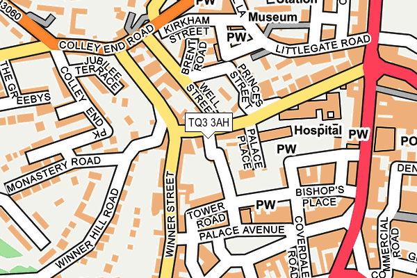 TQ3 3AH map - OS OpenMap – Local (Ordnance Survey) TQ3 3AH map - OS OpenMap – Local (Ordnance Survey)