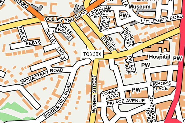 TQ3 3BX map - OS OpenMap – Local (Ordnance Survey) TQ3 3BX map - OS OpenMap – Local (Ordnance Survey)