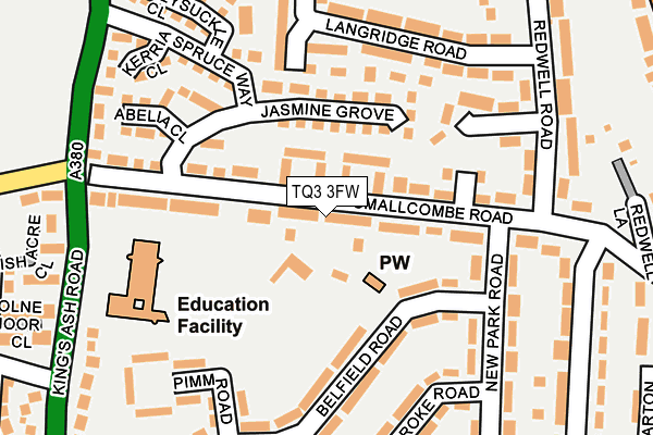 TQ3 3FW map - OS OpenMap – Local (Ordnance Survey) TQ3 3FW map - OS OpenMap – Local (Ordnance Survey)