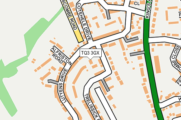TQ3 3GX map - OS OpenMap – Local (Ordnance Survey) TQ3 3GX map - OS OpenMap – Local (Ordnance Survey)