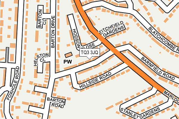 TQ3 3JQ map - OS OpenMap – Local (Ordnance Survey) TQ3 3JQ map - OS OpenMap – Local (Ordnance Survey)