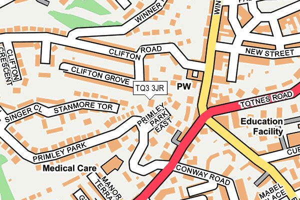 TQ3 3JR map - OS OpenMap – Local (Ordnance Survey) TQ3 3JR map - OS OpenMap – Local (Ordnance Survey)
