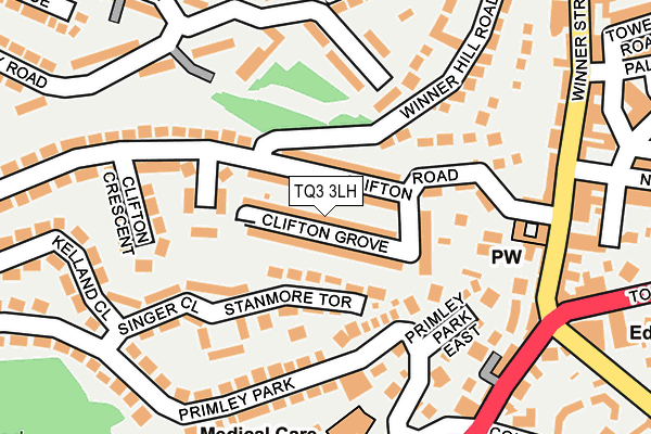 TQ3 3LH map - OS OpenMap – Local (Ordnance Survey) TQ3 3LH map - OS OpenMap – Local (Ordnance Survey)