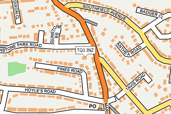 TQ3 3NZ map - OS OpenMap – Local (Ordnance Survey) TQ3 3NZ map - OS OpenMap – Local (Ordnance Survey)