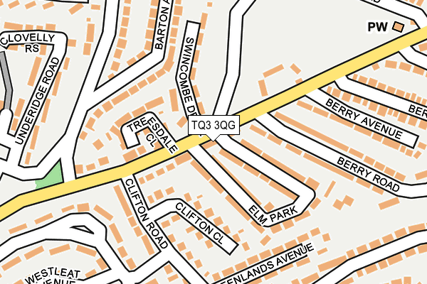TQ3 3QG map - OS OpenMap – Local (Ordnance Survey) TQ3 3QG map - OS OpenMap – Local (Ordnance Survey)