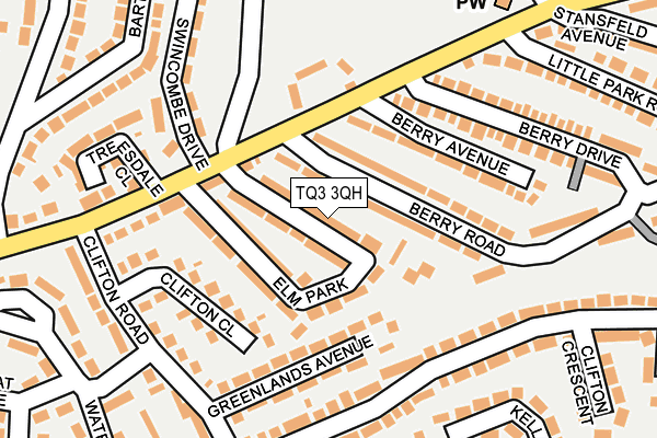 TQ3 3QH map - OS OpenMap – Local (Ordnance Survey) TQ3 3QH map - OS OpenMap – Local (Ordnance Survey)