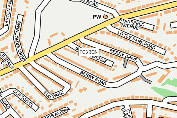 TQ3 3QN map - OS OpenMap – Local (Ordnance Survey) TQ3 3QN map - OS OpenMap – Local (Ordnance Survey)